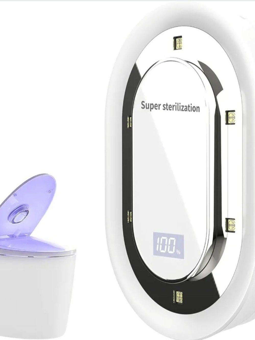 UV-C Light 275nm for Toilet Seats – Cordless Bathroom Odor Eliminator Featuring